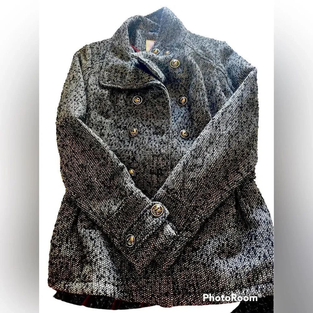 Pink Envelope Black and White Coat Size M